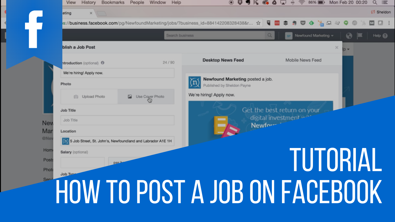 How to Post a Job on Facebook Tutorial